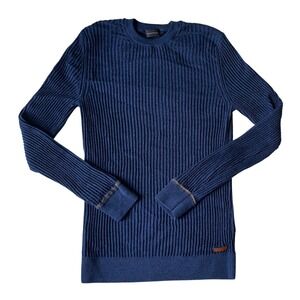 Baldessarini Blue Henley Crewneck Sweater